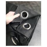 NICETOWN Pitch Black Solid Thermal Insulated Grommet Blackout Curtains/Drapes for Bedroom Window (2 Panels, 42 inches Wide by 63 inches Long, Black)