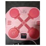 Music Boxing Machine for Kids, Wall-Mounted Bluetooth Punching Toy with Lights & Sound, Boxing Mchine with Gloves, Gift for Boys & Girls Ages 3 4 5 6 7 8 9 10 11 12+ Years Old (Pink) ONLY ONE GLOVE