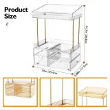 SNSLXH 4 Drawers Makeup Organizer - 4 Tier Makeup Storage, Cosmetics Organiser, Ideal for Cosmetic, with Drawers for Countertop, Bathroom, Office Supplies, Dresser Transparent Clear