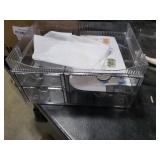 SNSLXH 4 Drawers Makeup Organizer - 4 Tier Makeup Storage, Cosmetics Organiser, Ideal for Cosmetic, with Drawers for Countertop, Bathroom, Office Supplies, Dresser Transparent Clear