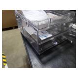 SNSLXH 4 Drawers Makeup Organizer - 4 Tier Makeup Storage, Cosmetics Organiser, Ideal for Cosmetic, with Drawers for Countertop, Bathroom, Office Supplies, Dresser Transparent Clear