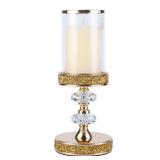 Candle Holder, Pillar Candle Holders, Crystal Candlesticks Holder for Wedding, Parties, Events, Chirstmas,Home Decor, Table Centerpieces CH028D (M)