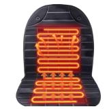 Heated Seat Cover,1 Minute Fast Heating,2 Heat Settings,UL Listed Heated Seat Warmer Cushion Black, Long Straps Design.