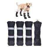 Hipaw Waterproof Dog Boots for Winter Snow Rain,Non-Slip Dog Shoes for Medium to Large Dogs,Extended Cuff Paw Protectors for Outdoor Walking Hiking