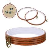 6 PCS Embroidery Hoops Bulk 8 Inch Cross Stitch Hoop Wood Embroidery Hoop Frame, Wooden Circle Ring for Crossstitch Sewing Art Craft DIY Needlepoint Projects