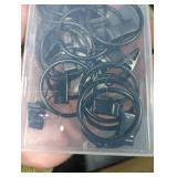 Curtain Rings with Clips, Window Clip Rings Black Curtain Hooks Hangers Clip Rings for Hanging Drapery Drapes Bows, Small 1.26 Inch in Diameter, Fits up to 1 Rod