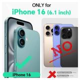 TUCCH Wallet Case Compatible with iPhone 16 5G (6.1, 2024 Release) Brown, PU Leather [Shockproof TPU Interior Case] [Kickstand] Magnetic Protective Flip Cover with [RFID Blocking] [4 Card Holder]