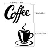 AIM & GGKK Coffee Bar Sign Rustic Metal Coffee Wall Decor for Kitchen, Vintage Signs for Home Cafe Station, Farmhouse Art Decoration