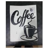 AIM & GGKK Coffee Bar Sign Rustic Metal Coffee Wall Decor for Kitchen, Vintage Signs for Home Cafe Station, Farmhouse Art Decoration