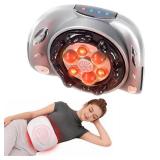 Abdominal Massager Belt Electric Belly, Stomach & Tummy Massage Machine and Tool with Dual Kneading Discs, Soothing Heat, Wireless & Rechargeable
