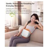 Abdominal Massager Belt Electric Belly, Stomach & Tummy Massage Machine and Tool with Dual Kneading Discs, Soothing Heat, Wireless & Rechargeable