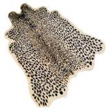 Leopard Print Rug,Faux Cowhide,Artificial Carpet,Simulation Cowhide, Leopard, Tiger, Zebra, Cow Hide Mat Animal Print Area Rug Hide Faux Carpet (A) / 40x37inch,3.3x3.1ft