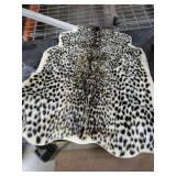 Leopard Print Rug,Faux Cowhide,Artificial Carpet,Simulation Cowhide, Leopard, Tiger, Zebra, Cow Hide Mat Animal Print Area Rug Hide Faux Carpet (A) / 40x37inch,3.3x3.1ft