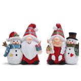 Hodao Christmas Gnome Snowman Duo: Double The Cheer for Your Holiday Decor (red)