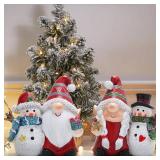 Hodao Christmas Gnome Snowman Duo: Double The Cheer for Your Holiday Decor (red)