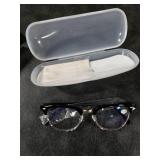 OPTOFENDY Reading Glasses for Women Men, Half Frame Retro Semi Rimless Blue Light Blocking Computer Readers, Clear Lens Black 3.0x