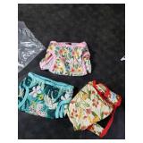 Leekalos Reusable Washable Dog Diapers Female (3 Pack) - Highly Absorbent Doggie Diapers - Size Adjustable Puppy Diapers for Dog Period Panties (Large, Flora)