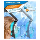 QingSong Full Face Snorkel Mask for Adults, Snorkeling Gear with Camera Mount, 180 Degree Panoramic View Snorkel Set Anti-Fog Anti-Leak