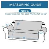 H.VERSAILTEX Reversible Sofa Slipcover Furniture Protector Water Resistant 2 Inch Wide Elastic Straps Sofa Cover Couch Covers Pets Kids Fit Sitting Width Up to 66 (Sofa: 75 x 110, Dark Teal/Beige)