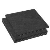 PATIKIL 12x12 Inch Lamp Base Felt, 6Pack 3mm Thickness Square Felt Furniture Pad Soft Adhesive Non-Slip Anti-Scratch Backed Felt for Lamp Furniture DIY Craft, Black