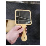 Jasefa Hand Mirror,Natural Bamboo Hand Held Mirror with Handle,Small Cute Handheld Mirror for Shaving Single-Sided Portable Travel Vanity Mirror for Men & Women,5.3 W x 9.8 L