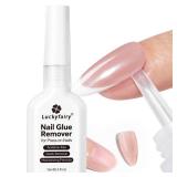 Luckyfairy Nail Glue Remover for Press on Nails, 15ml Acetone-free Nail Polish Remover, Multi-Functional Glue Remover for Nails Tips, Quick Easy Gentle Removal, Not for Gel Polish