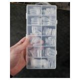 AddFavor Long Square Nail Tips, 300pcs Gel Nail Tips Square Long Fake Nails, Full Cover Clear 15 Size Acrylic Nails Tips for Nail Extensions, Press on Nails Making
