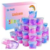 36 Packs Unicorn Slime Kit, Unicorn Party Favors for Kids, Pretty Stretchy & Non-Sticky Galaxy Slime Pack, Slime Party Favors for Girls & Boys Goodie Bag Stuffers