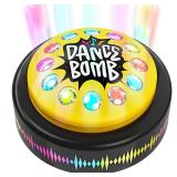 KNUCKLHEAD Dance Bomb Party Button - 30 Second - Funny Gifts - Teacher Classroom Must Haves - Cute Office Desk Accessories - Middle High School Classrooms Games Supplies - Gadgets Gifts for Coworker