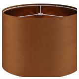 GO&SO Large Lampshade Replacement,Burnt Orange Velvet Drum Lamp Shades Set of 1-16 Top x 16 Bottom x 12 High(Spider)- Modern Fabric Lampshade for Floor Lamps,Table Lamp -Assembly Require