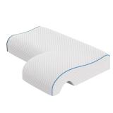 MARS WELLNESS Memory Foam Cuddle Pillow - Ergonomic Anti Pressure Couples Pillow with Arm Hole - Great for Cuddling, Neck & Shoulder Pain