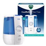 Vicks CoolRelief Cool Mist Humidifier Small to Medium Room Vaporizer for Baby, Kids, Adults, 1.2 Gal