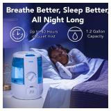 Vicks CoolRelief Cool Mist Humidifier Small to Medium Room Vaporizer for Baby, Kids, Adults, 1.2 Gal