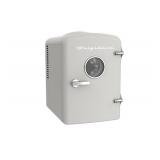 Frigidaire EFMIS171 Retro Mini Portable Personal Fridge - Ideal for Home, Office or Dorm - Includes Carrying Handle, AC/DC Wall/Car Charger (Grey) COSMETIC CRACK ON BACK