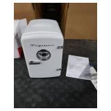 Frigidaire EFMIS171 Retro Mini Portable Personal Fridge - Ideal for Home, Office or Dorm - Includes Carrying Handle, AC/DC Wall/Car Charger (Grey) COSMETIC CRACK ON BACK