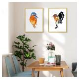 upsimples 12x16 Picture Frame Gold 3 Pack, Scratch-Proof Poster Frames 12 x 16 for Photo Gallery - Slide-In Strips, Horizontal or Vertical Wall Mounting