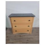 Modern 3-Drawer Chest with Black Top Modern 3-Drawer Chest with Black Top