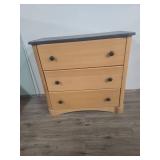 Modern 3-Drawer Chest with Black Top Modern 3-Drawer Chest with Black Top