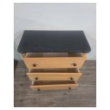 Modern 3-Drawer Chest with Black Top Modern 3-Drawer Chest with Black Top