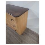 Three-Drawer Wooden Chest with Two-Tone Finish Three-Drawer Wooden Chest with Two-Tone Finish