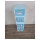 Blue Marbled Storage Tower with 4 Drawers Blue Marbled Storage Tower with 4 Drawers