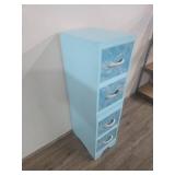 Blue Marbled Storage Tower with 4 Drawers Blue Marbled Storage Tower with 4 Drawers