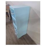 Blue Marbled Storage Tower with 4 Drawers Blue Marbled Storage Tower with 4 Drawers