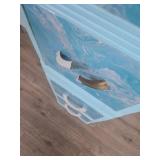 Blue Marbled Storage Tower with 4 Drawers Blue Marbled Storage Tower with 4 Drawers
