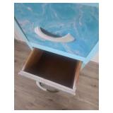 Blue Marbled Storage Tower with 4 Drawers Blue Marbled Storage Tower with 4 Drawers