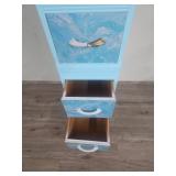 Blue Marbled Storage Tower with 4 Drawers Blue Marbled Storage Tower with 4 Drawers
