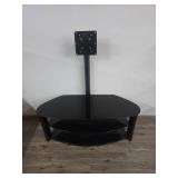 Black Glass TV Stand with Mount Black Glass TV Stand with Mount