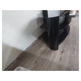Black Glass TV Stand with Mount Black Glass TV Stand with Mount