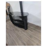 Black Glass TV Stand with Mount Black Glass TV Stand with Mount