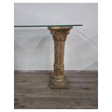 Decorative Column Glass Console Table Decorative Column Glass Console Table